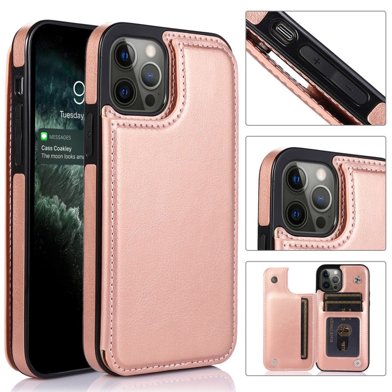 Genuine Leather Phone Case with Shockproof, Stand, Anti-scratch, Card Slots and Drop Protection